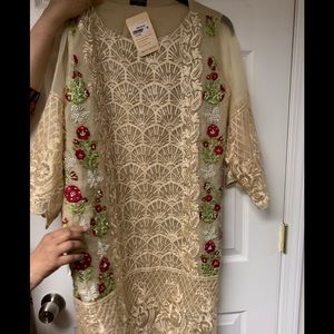 Beige L Agha Noor Kurti NWT